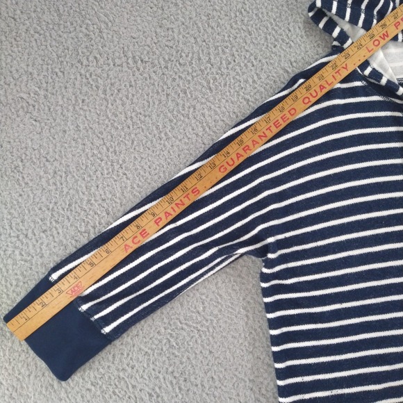 Lauren Jeans Co. Pullover Hoodie Ralph Lauren Womens Large Blue Striped Nautical - Picture 13 of 16